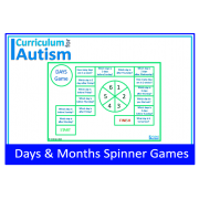 Days & Months Spinner Games for Calendar Skills